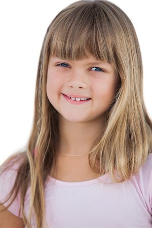simsearch:400-06885104,k - Portrait of smiling young girl on a white background Stock Photo - Budget Royalty-Free & Subscription, Code: 400-06885040