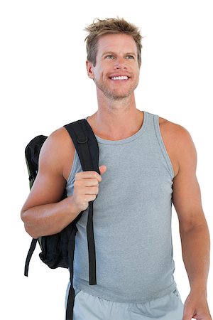 simsearch:400-06885881,k - Cheerful man in sportswear on white background Photographie de stock - Aubaine LD & Abonnement, Code: 400-06885867