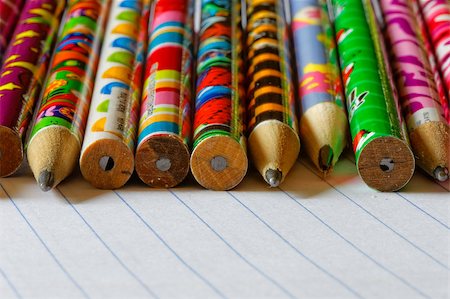 simsearch:400-04925923,k - Close up of colorful pencils Stock Photo - Budget Royalty-Free & Subscription, Code: 400-06886854