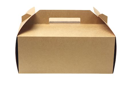 Takeaway Cake Box On White Background Stock Photo - Budget Royalty-Free & Subscription, Code: 400-06886978