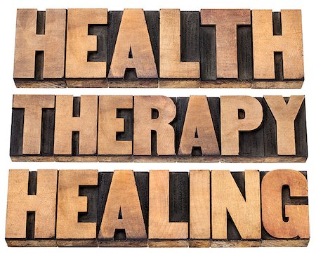 simsearch:400-07179122,k - health, therapy and healing words - a collage of  isolated text in vintage letterpress wood type printing blocks Stock Photo - Budget Royalty-Free & Subscription, Code: 400-06887015