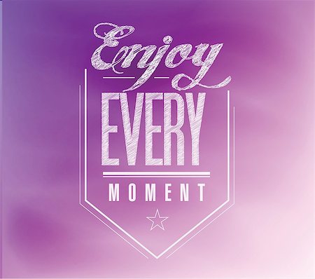 sea postcards vector - enjoy every moment sign banner illustration design Stock Photo - Budget Royalty-Free & Subscription, Code: 400-06887037