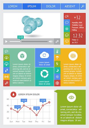 simsearch:400-06867961,k - Ui, infographics and web elements including flat design. EPS10 vector illustration. Stock Photo - Budget Royalty-Free & Subscription, Code: 400-06880792
