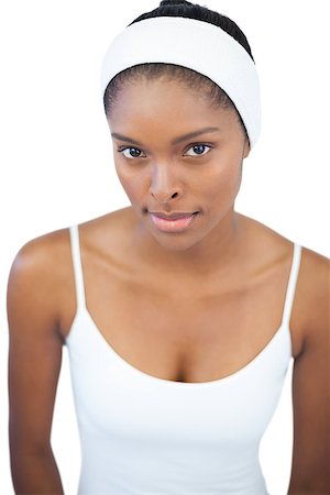 simsearch:400-06890736,k - Woman wearing white headband on white background Stock Photo - Budget Royalty-Free & Subscription, Code: 400-06890785