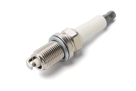 simsearch:400-06891668,k - Spark Plug Lying On White Background Fotografie stock - Microstock e Abbonamento, Codice: 400-06891668