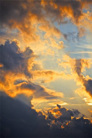 simsearch:400-05242072,k - colorful dramatic sky with cloud at sunset Stock Photo - Budget Royalty-Free & Subscription, Code: 400-06891696