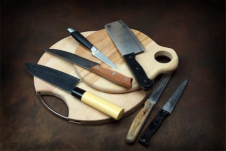 simsearch:695-05770339,k - collection of various kitchen knives Stock Photo - Budget Royalty-Free & Subscription, Code: 400-06891876