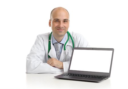 doctor business computer - doctor with laptop Stock Photo - Budget Royalty-Free & Subscription, Code: 400-06891935