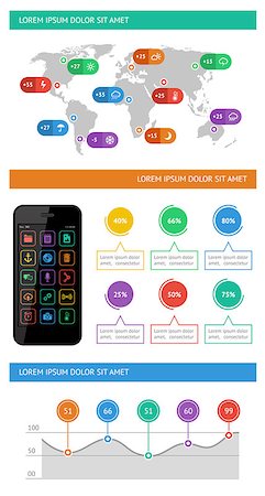 simsearch:400-07558184,k - Ui, infographics and web elements including flat design. EPS10 vector illustration. Stock Photo - Budget Royalty-Free & Subscription, Code: 400-06892067