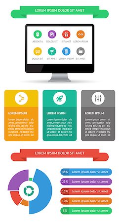 simsearch:400-06867961,k - Ui, infographics and web elements including flat design. EPS10 vector illustration. Stock Photo - Budget Royalty-Free & Subscription, Code: 400-06892129