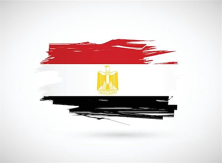 simsearch:400-08163060,k - Egypt. Egyptian flag painted with watercolor. illustration design Foto de stock - Super Valor sin royalties y Suscripción, Código: 400-06892290