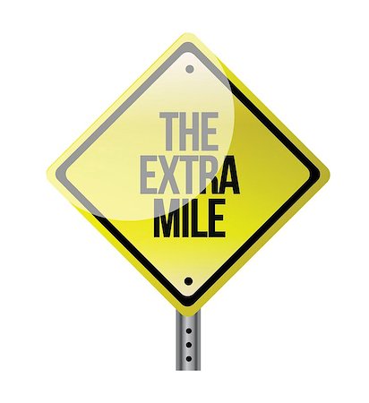 excel - the extra mile road sign illustration design over white Stock Photo - Budget Royalty-Free & Subscription, Code: 400-06892307