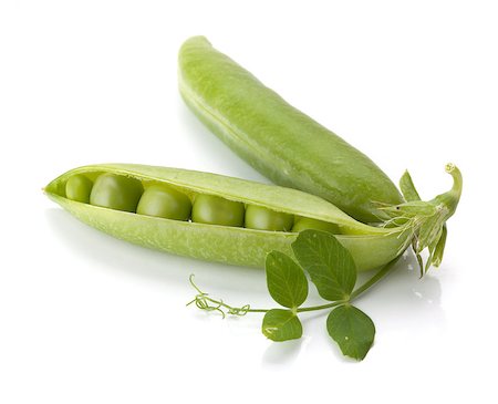 pod peas - Ripe pea vegetable. Isolated on white background Stock Photo - Budget Royalty-Free & Subscription, Code: 400-06914247