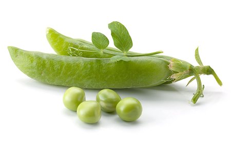 pod peas - Ripe pea vegetable. Isolated on white background Stock Photo - Budget Royalty-Free & Subscription, Code: 400-06914243