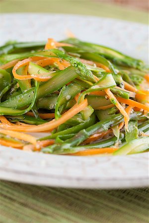 Asparagus salad with carrot and hemp seeds Stock Photo - Budget Royalty-Free & Subscription, Code: 400-06914423