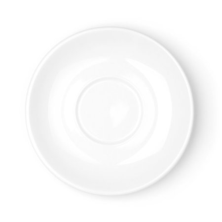 plain plate - White plate on white background Stock Photo - Budget Royalty-Free & Subscription, Code: 400-06914525