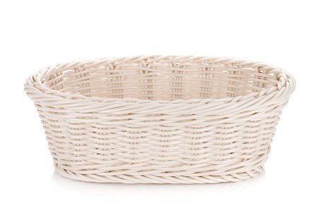 simsearch:400-05194830,k - Empty food basket. Isolated on white background Stockbilder - Microstock & Abonnement, Bildnummer: 400-06914522