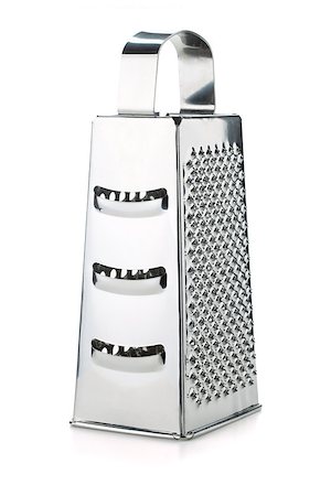 ralador de queijo - Metal grater. Isolated on white background Foto de stock - Super Valor sin royalties y Suscripción, Código: 400-06914570