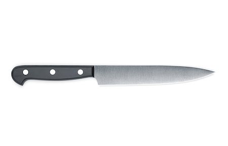 sharp objects - Kitchen knife. Isolated on white background Stock Photo - Budget Royalty-Free & Subscription, Code: 400-06914626