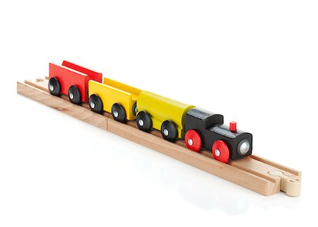 simsearch:400-05292821,k - Wooden toy colored train. Isolated on white background Stock Photo - Budget Royalty-Free & Subscription, Code: 400-06914753