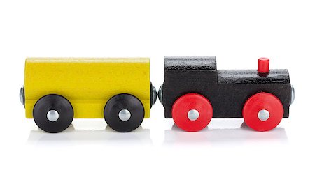 simsearch:400-05292821,k - Wooden toy train. Isolated on white background Stock Photo - Budget Royalty-Free & Subscription, Code: 400-06914766
