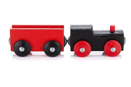 simsearch:400-05292821,k - Wooden toy train. Isolated on white background Stock Photo - Budget Royalty-Free & Subscription, Code: 400-06914768