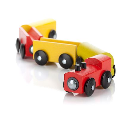 simsearch:400-05292821,k - Wooden toy colored train. Isolated on white background Stock Photo - Budget Royalty-Free & Subscription, Code: 400-06914769