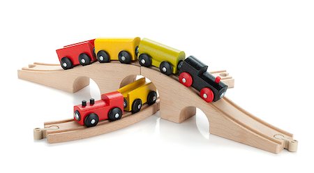 simsearch:400-05292821,k - Wooden toy colored train. Isolated on white background Stock Photo - Budget Royalty-Free & Subscription, Code: 400-06914774