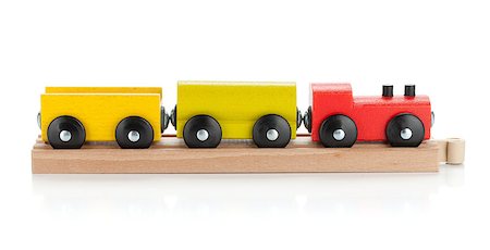 simsearch:400-05292821,k - Wooden toy colored train. Isolated on white background Stock Photo - Budget Royalty-Free & Subscription, Code: 400-06914771