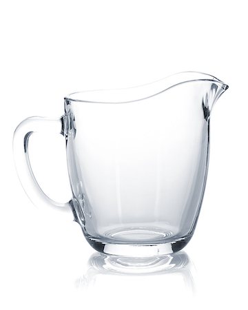 simsearch:400-06914465,k - Milk glass jug. Isolated on white background Fotografie stock - Microstock e Abbonamento, Codice: 400-06915181