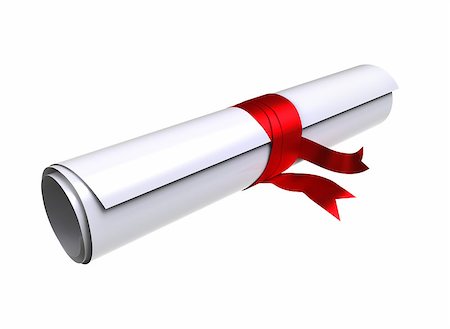 Graduation diploma - clipping path include Stockbilder - Microstock & Abonnement, Bildnummer: 400-06915216