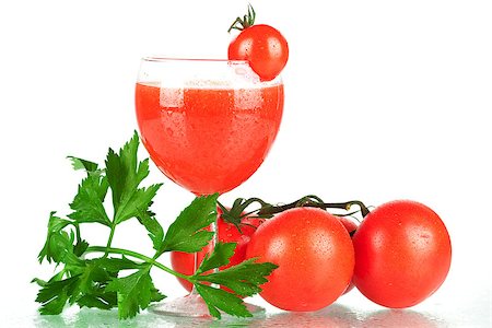 Fresh tomato juice with tomatos and celery Stock Photo - Budget Royalty-Free & Subscription, Code: 400-06915460