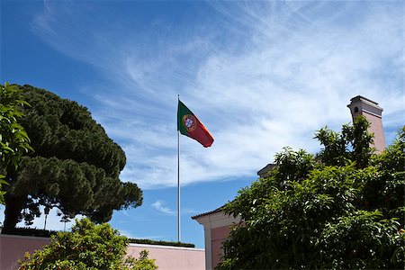 Portuguese flag flying at the official residence of the Portuguese President, located in Lisbon, Portugal. Stock Photo - Budget Royalty-Free & Subscription, Code: 400-06915537
