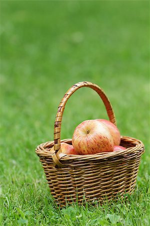 simsearch:649-08563716,k - wicker basket full of gala apples, on fresh grass Foto de stock - Super Valor sin royalties y Suscripción, Código: 400-06915647