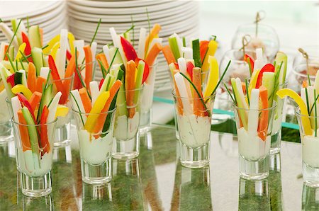 finger buffet - Appetizers served in a modern style Stock Photo - Budget Royalty-Free & Subscription, Code: 400-06915945