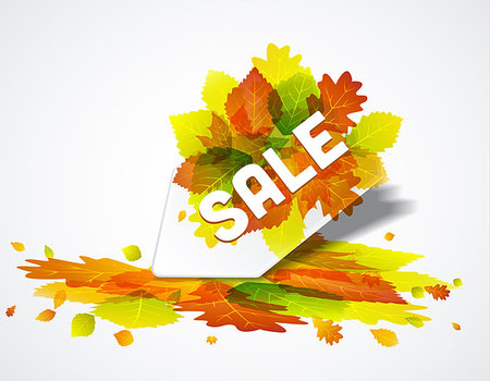 simsearch:400-04906513,k - vector background with colorful leaves autumn sale Photographie de stock - Aubaine LD & Abonnement, Code: 400-06916779