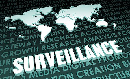 simsearch:400-07218072,k - Surveillance Industry Global Standard on 3D Map Stock Photo - Budget Royalty-Free & Subscription, Code: 400-06916985