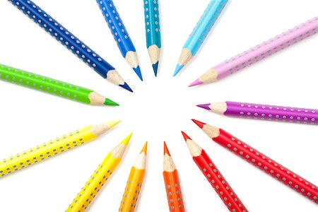 Color pencils aimed to the center Photographie de stock - Aubaine LD & Abonnement, Code: 400-06917414
