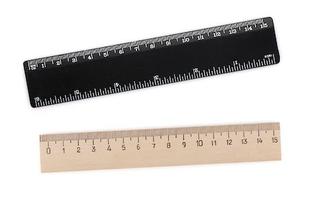 simsearch:400-05294430,k - Two rulers. Isolated on white background Stock Photo - Budget Royalty-Free & Subscription, Code: 400-06917441