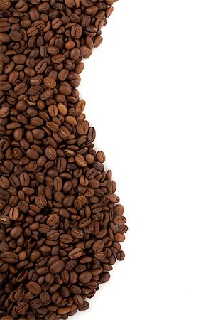 simsearch:400-06700189,k - Coffee beans on white background Stock Photo - Budget Royalty-Free & Subscription, Code: 400-06917474