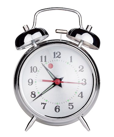 simsearch:400-04293721,k - Alarm clock isolated on white background Fotografie stock - Microstock e Abbonamento, Codice: 400-06917547