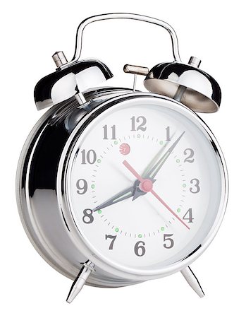 simsearch:400-04293721,k - Alarm clock isolated on white background Fotografie stock - Microstock e Abbonamento, Codice: 400-06917548