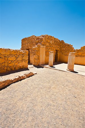 Ruins of the Fortress Masada, Israel. Fotografie stock - Microstock e Abbonamento, Codice: 400-06917755