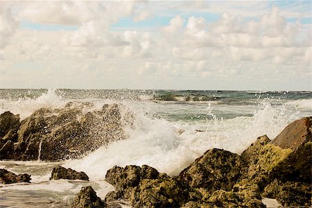 Waves crashing on rocks. Stock Photo - Budget Royalty-Free & Subscription, Code: 400-06918216