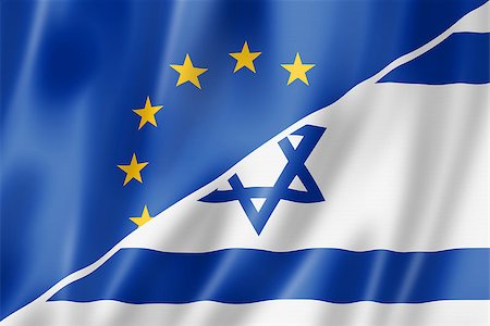 simsearch:400-06765248,k - Mixed Europe and Israel flag, three dimensional render, illustration Foto de stock - Super Valor sin royalties y Suscripción, Código: 400-06918307