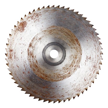 simsearch:400-04333451,k - Old circular saw blade isolated on white Photographie de stock - Aubaine LD & Abonnement, Code: 400-06918735