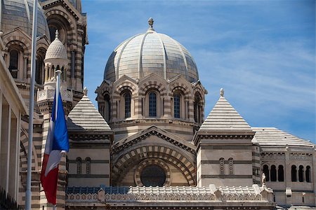 simsearch:400-07216576,k - Famous cathedrale De La Major in Marseille in France Foto de stock - Royalty-Free Super Valor e Assinatura, Número: 400-06918862