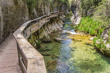 Board walk through Cerrada de Elias gorge in Cazorla National Park Stock Photo - Budget Royalty-Free & Subscription, Code: 400-06919072