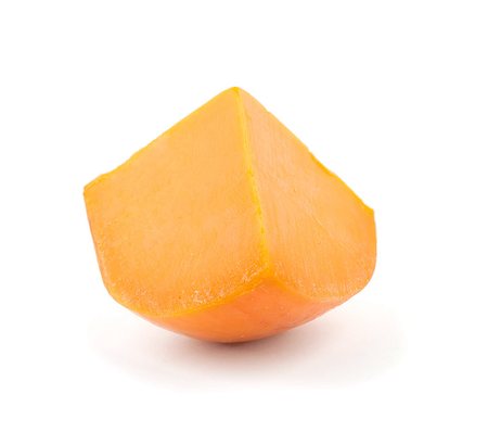 simsearch:400-06919923,k - Piece of orange cheese. Isolated on white background Stockbilder - Microstock & Abonnement, Bildnummer: 400-06919922