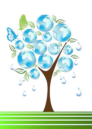 Eco, bio, green and recycle symbols on tree Stockbilder - Microstock & Abonnement, Bildnummer: 400-06911016